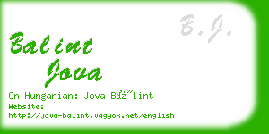 balint jova business card